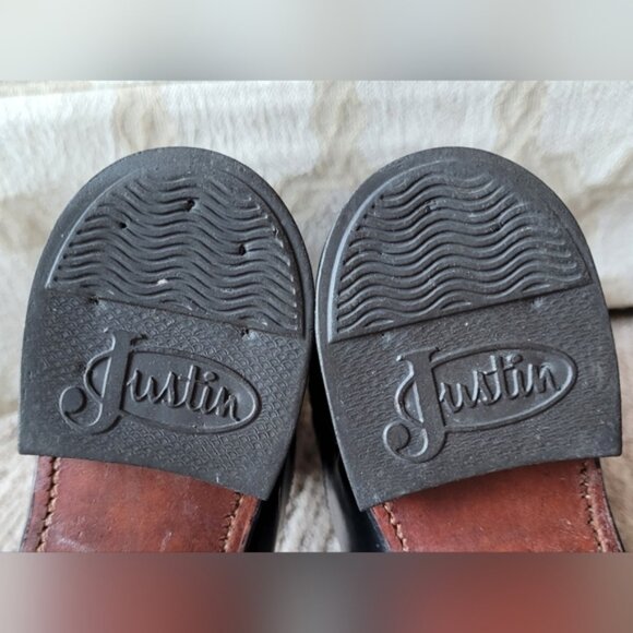 Western Heeled Cowgirl Boots Pull On Black Size 6.5 A Narrow - Picture 12 of 14